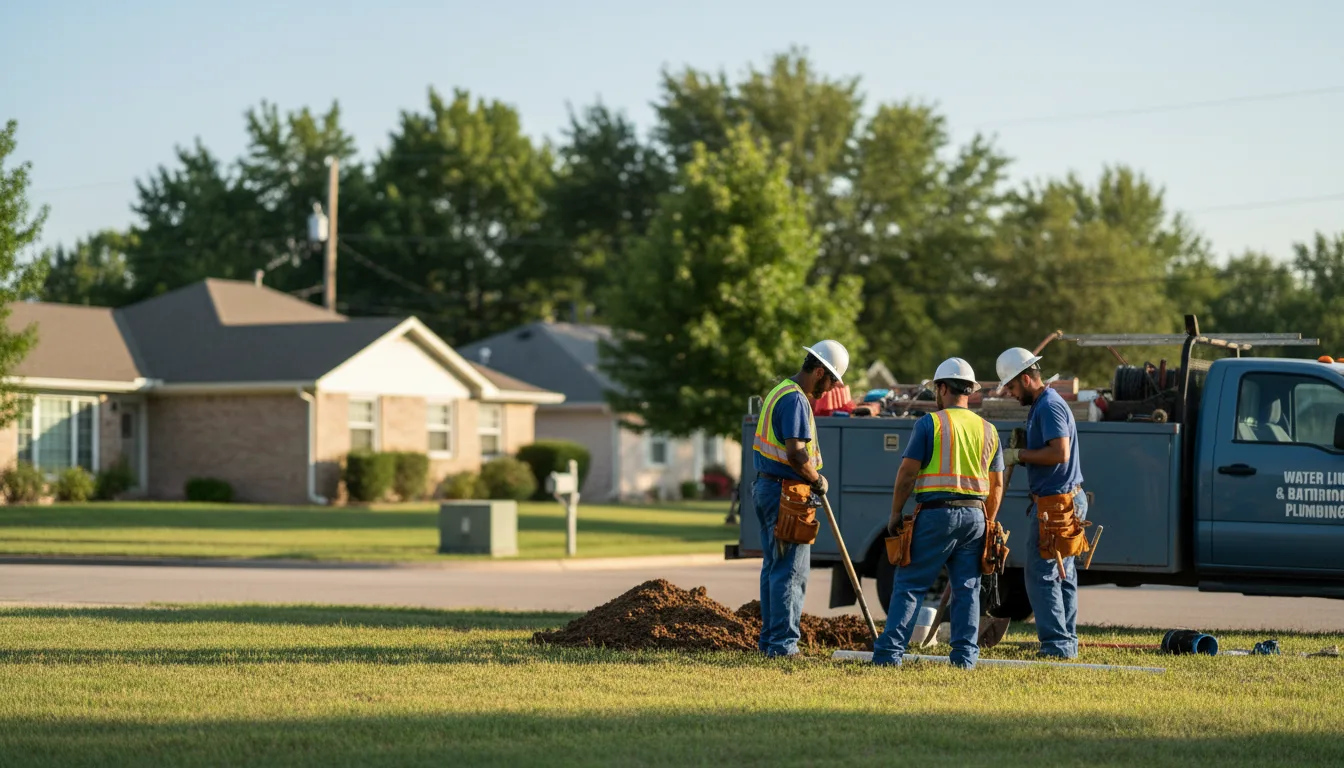 Residential water line and bathroom plumbing service in Bellevue, IA